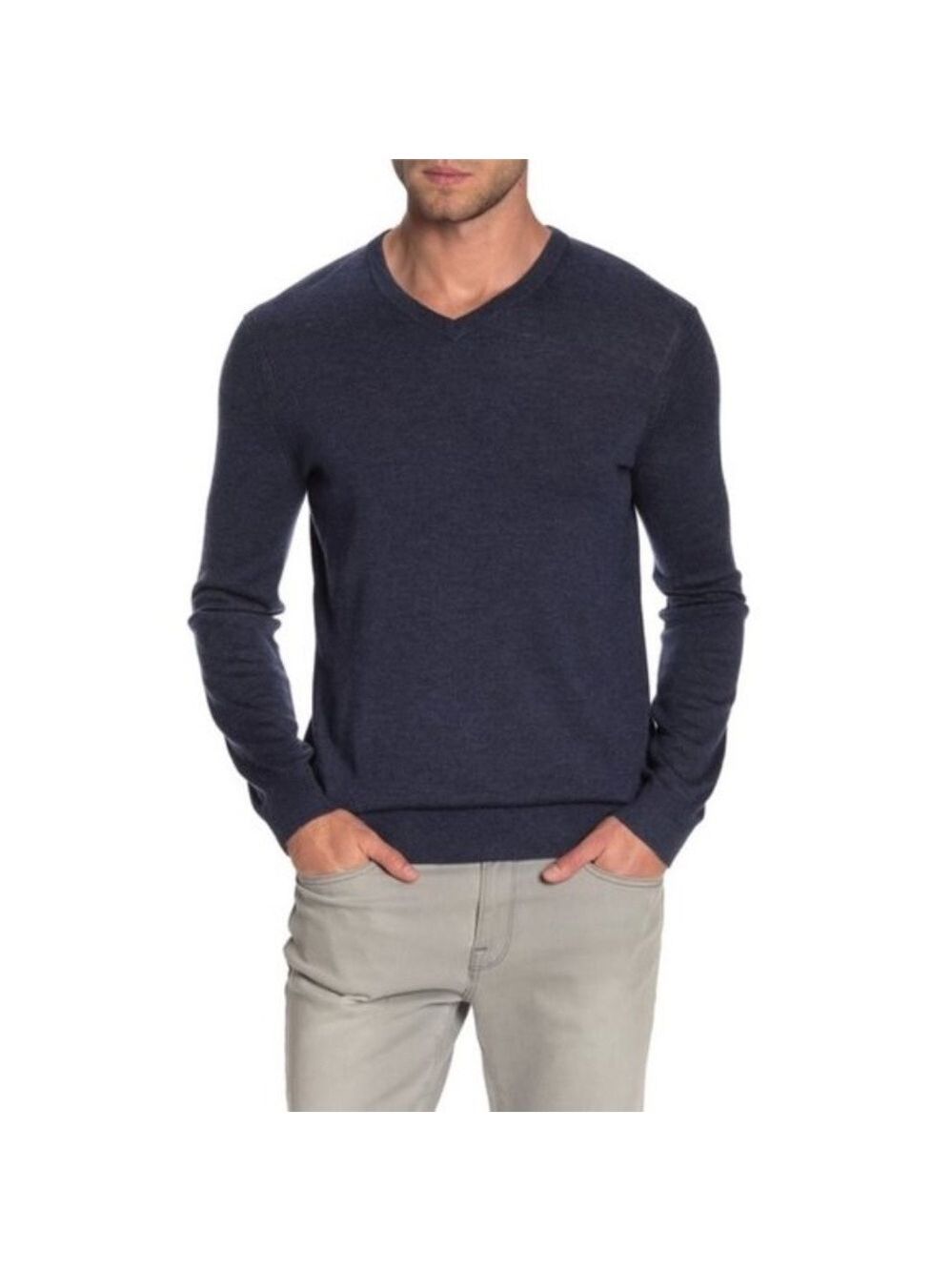 Theory Harman Rinland Wool Blend V-Neck Sweater